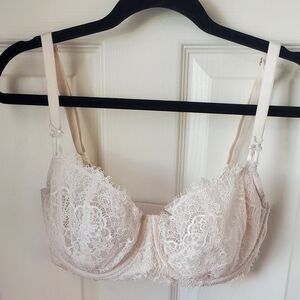 Victoria's Secret Dream Angels Push Up Bra Soft Blush Lace Underwire Size 36DDD